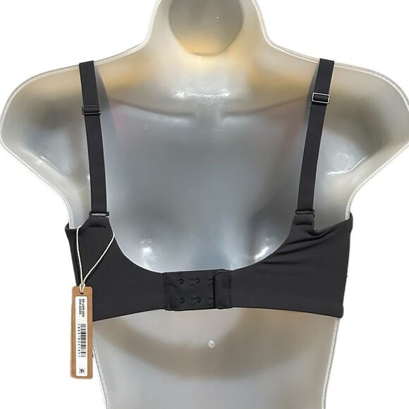 NWT SKIMS Fits Everybody Unlined Demi Bra In Onyx Black Bra - Picture 7 of 8